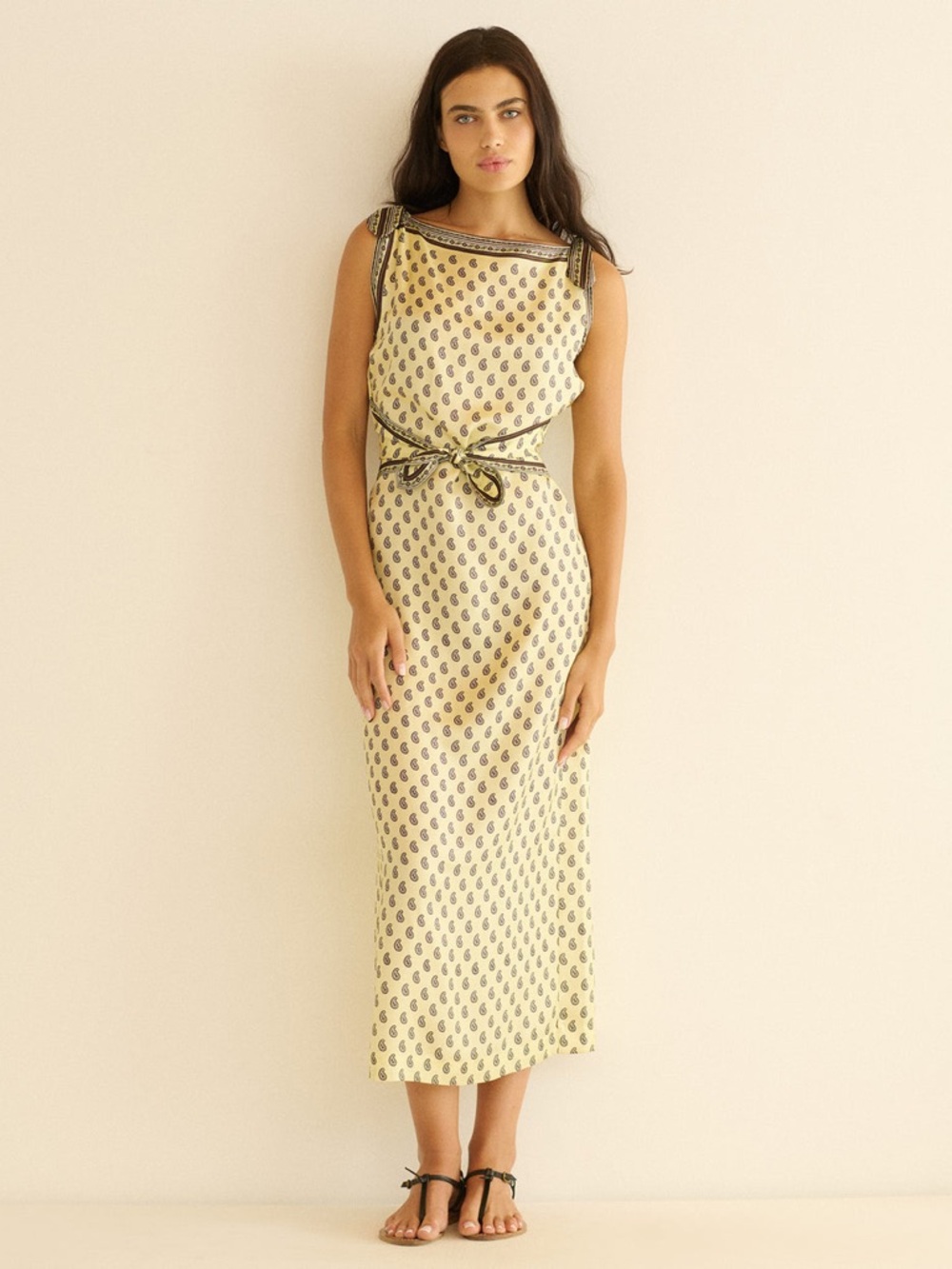 NWOT Doen AMORETTE DRESS IN SUNLIGHT TAORMINA PAISLEY - Picture 2 of 15